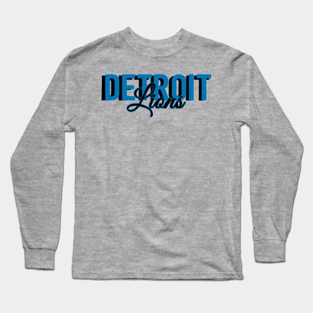 Detroit Lions Long Sleeve T-Shirt by CovpaTees